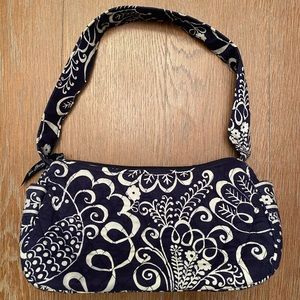 Vera Bradley Navy and White Bag & Small ID holder